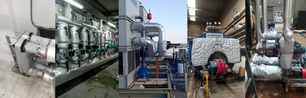 cana ceketi üretim montaj özel ölçü vana ceketi görselleri - sarı izolasyon